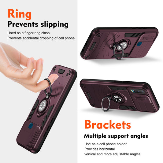 Ultra Rugged Case with Rotating Ring Holder Back Case For Vivo Y12