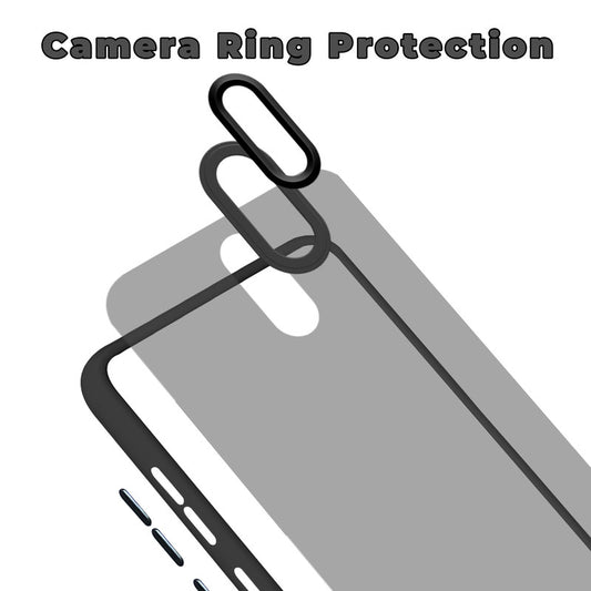 Translucent Matte with Shiny Camera Ring Back Cover for Redmi 8A Dual