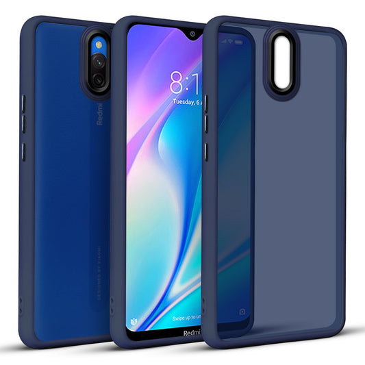 Translucent Matte with Shiny Camera Ring Back Cover for Redmi 8A Dual