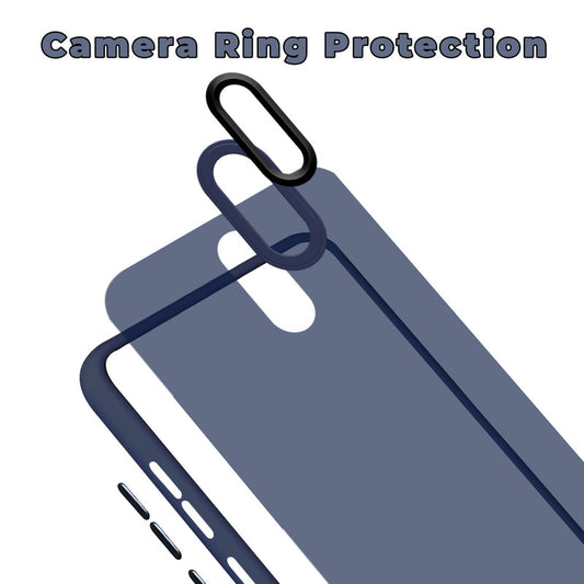 Translucent Matte with Shiny Camera Ring Back Cover for Redmi 8A Dual
