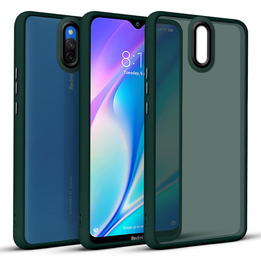 Translucent Matte with Shiny Camera Ring Back Cover for Redmi 8A Dual