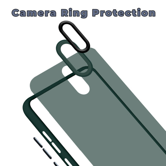Translucent Matte with Shiny Camera Ring Back Cover for Redmi 8A Dual