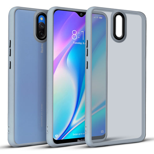 Translucent Matte with Shiny Camera Ring Back Cover for Redmi 8A Dual