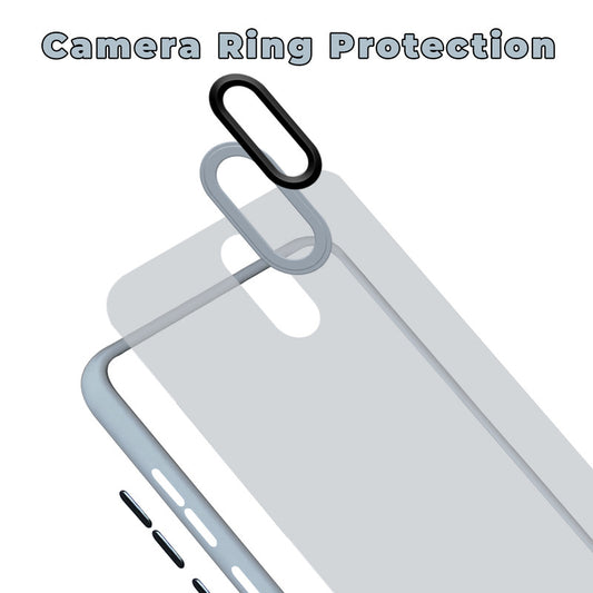 Translucent Matte with Shiny Camera Ring Back Cover for Redmi 8A Dual