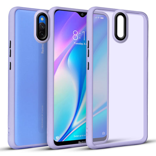 Translucent Matte with Shiny Camera Ring Back Cover for Redmi 8A Dual