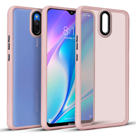 Translucent Matte with Shiny Camera Ring Back Cover for Redmi 8A Dual