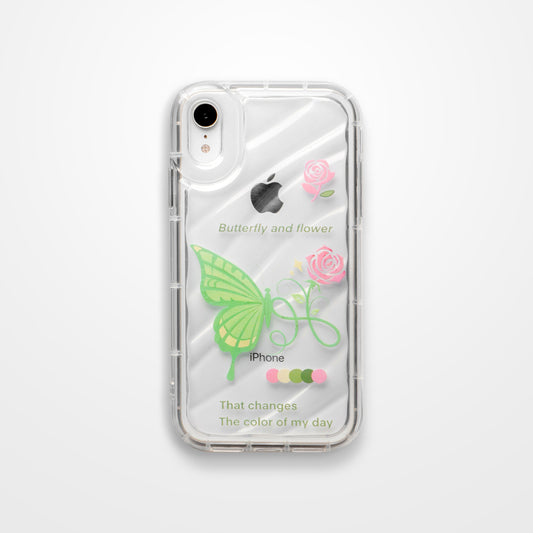 Butterfly Printed Transparent Back Cover for Apple iPhone Xr