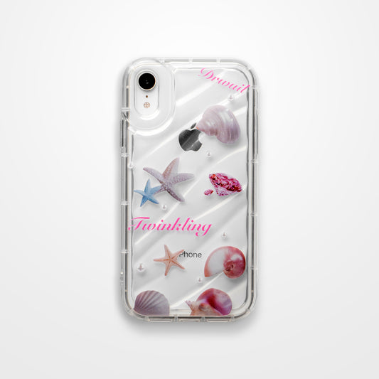 Cute Starfish Printed Transparent Back Cover for Apple iPhone Xr