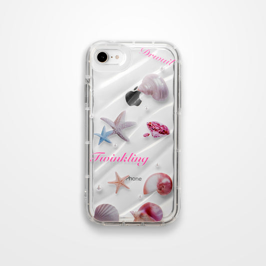 Cute Starfish Printed Transparent Back Cover for Apple iPhone 7