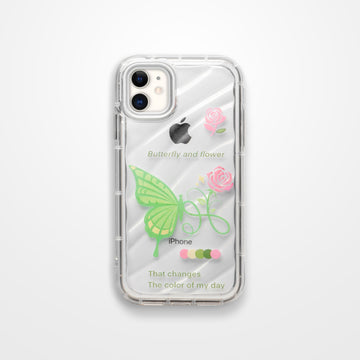 Butterfly Printed Transparent Back Cover for Apple iPhone 11