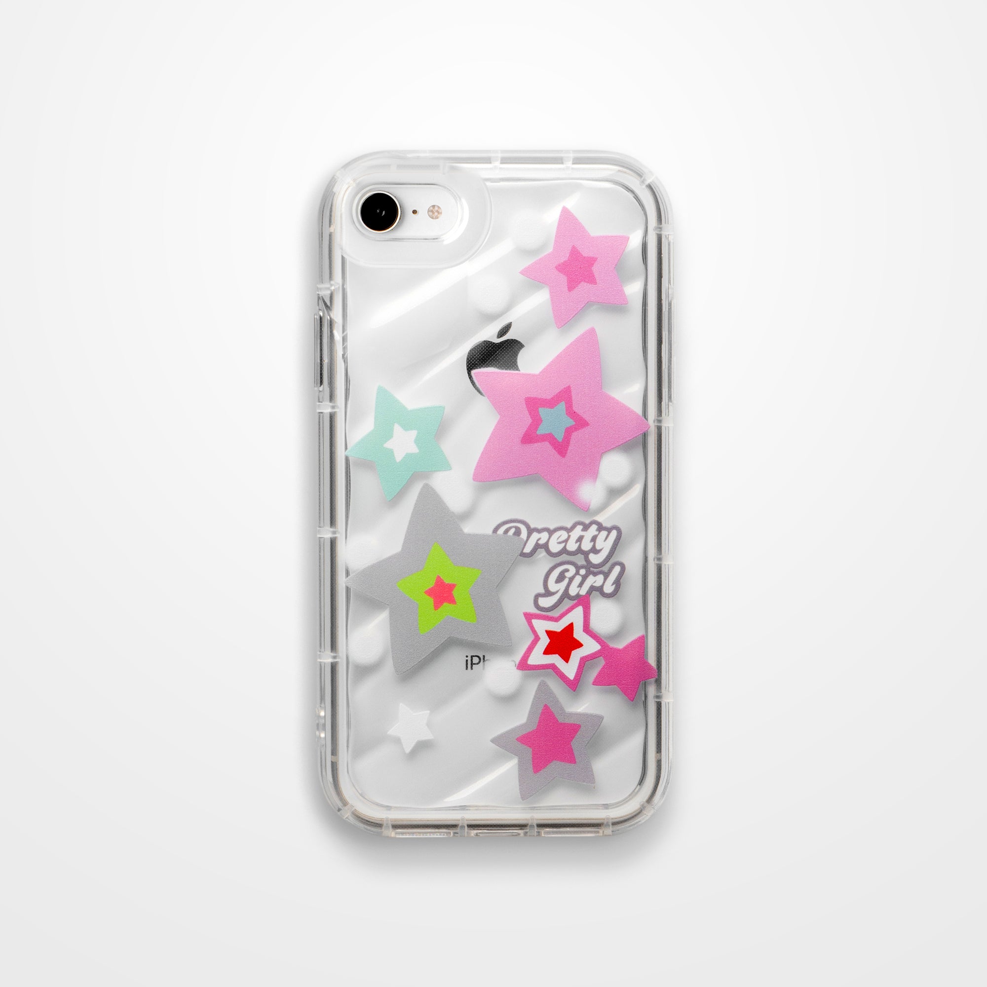 Cute Star Printed Transparent  Back Cover for Apple iPhone 7