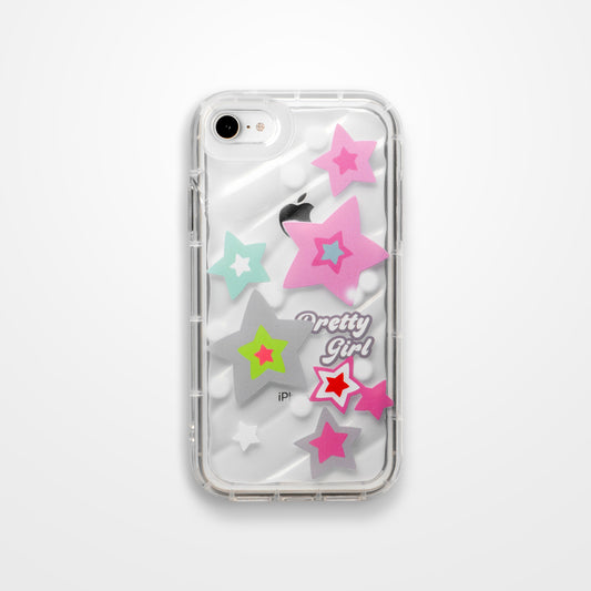 Cute Star Printed Transparent  Back Cover for Apple iPhone 7