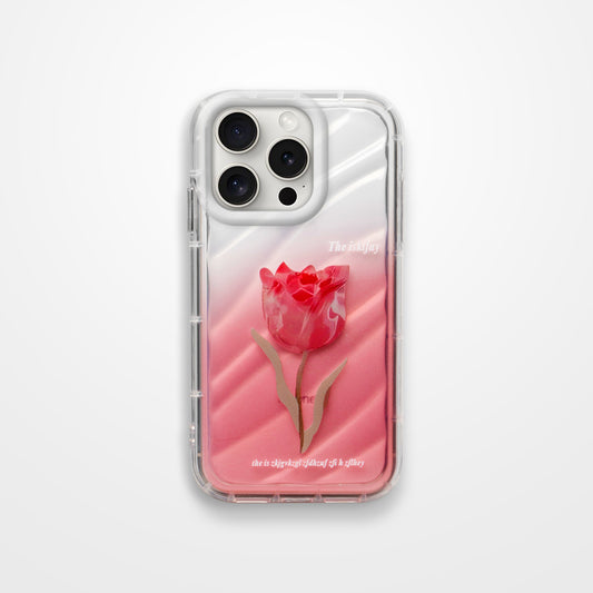 Tulip Flower Print Transparent Back Cover for Apple iPhone 14 Pro Max