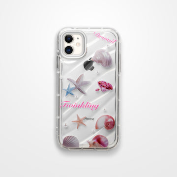 Cute Starfish Printed Transparent Back Cover for Apple iPhone 11