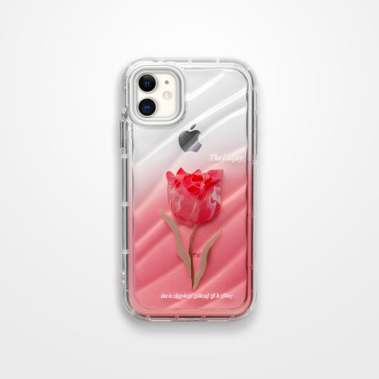 Tulip Flower Print Transparent Back Cover for Apple iPhone 12