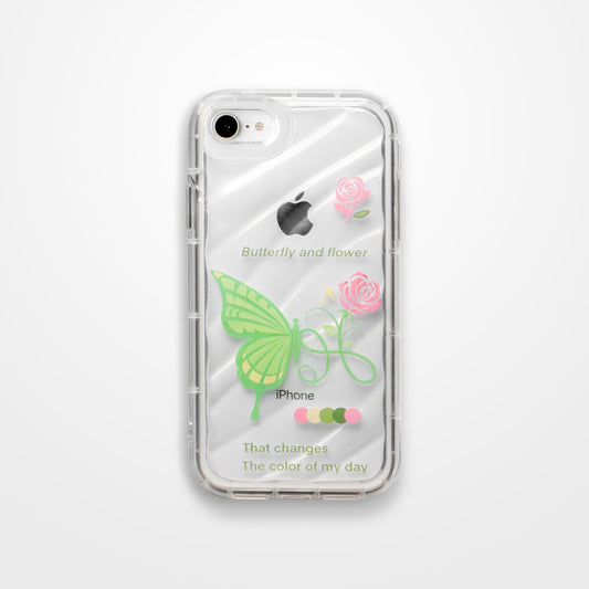 Butterfly Printed Transparent Back Cover for Apple iPhone 7