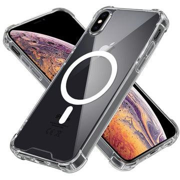 Shockproof Hybrid MagSafe Case for Apple iPhone XS Max with Hard Back & Soft Bumper