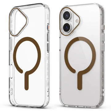 Crystal Clear Magnetic Back Case for Apple iPhone 16 Plus with Air Cushion Bumper & Metal Finish Buttons
