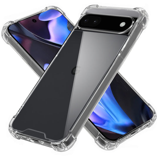 Shockproof Hybrid Transparent Phone Case For Google Pixel 6A with Hard Back and Soft Bumper for Maximum Protection