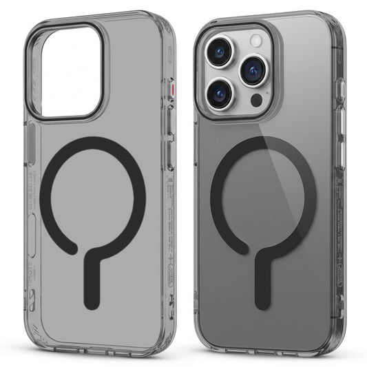 Transparent Magnetic Bumper Case for Apple iPhone 16 Pro Cushion Protection & Metal Finish Buttons