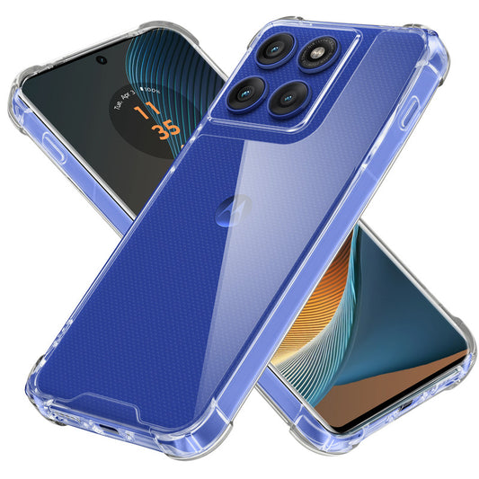 Shockproof Hybrid Transparent Phone Case For Motorola Moto Edge 60 Pro 5G with Hard Back and Soft Bumper for Maximum Protection