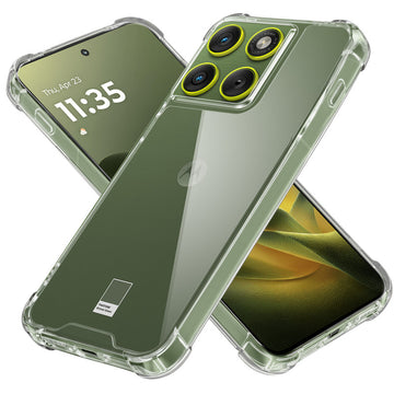 Shockproof Hybrid Transparent Phone Case For Motorola Moto Edge 70 5G with Hard Back and Soft Bumper for Maximum Protection