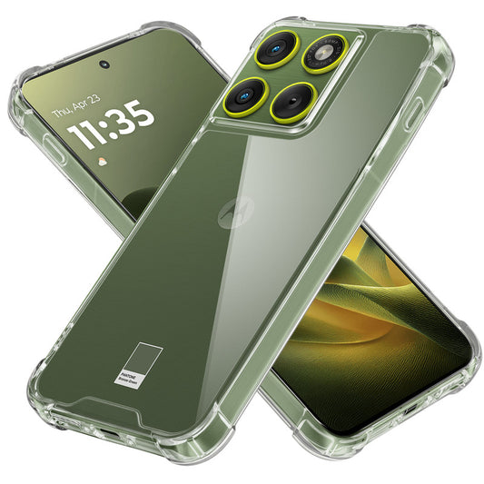 Shockproof Hybrid Transparent Phone Case For Motorola Moto Edge 70 5G with Hard Back and Soft Bumper for Maximum Protection