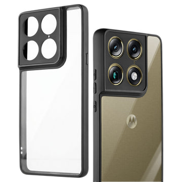 Clear Protective Back Cover with Flexible Sides and Hard Back for Motorola Signature