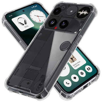 Shockproof Hybrid Transparent Phone Case For Nothing Phone 3 with Hard Back and Soft Bumper for Maximum Protection