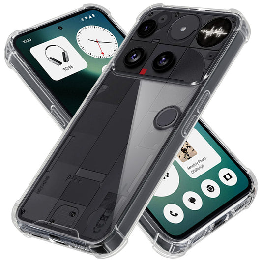 Shockproof Hybrid Transparent Phone Case For Nothing Phone 3 with Hard Back and Soft Bumper for Maximum Protection