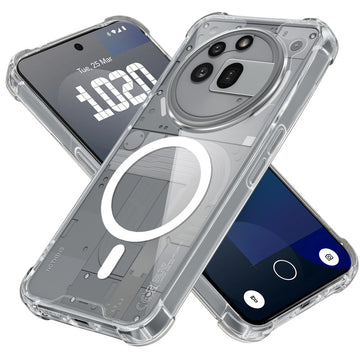 Shockproof Hybrid Magnetic Case for Nothing Phone 3A Pro 5G with Hard Back & Soft Bumper