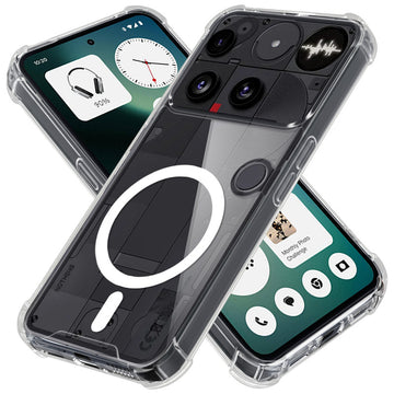 Shockproof Hybrid MagSafe Case for Nothing Phone 3 with Hard Back & Soft Bumper