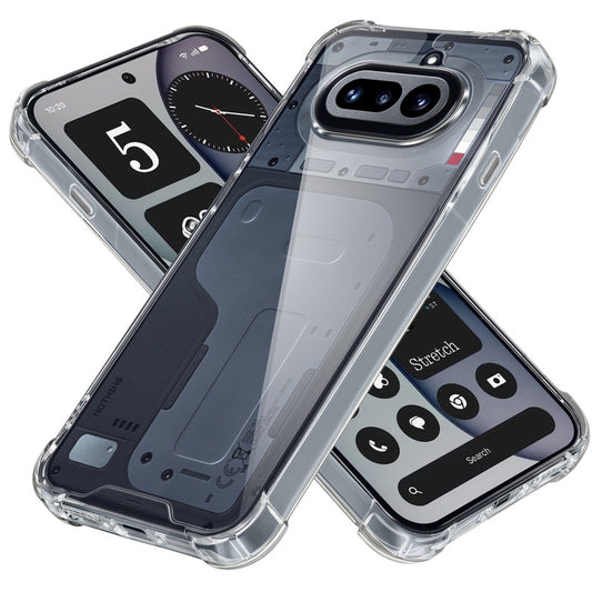 Shockproof Hybrid Transparent Phone Case For Nothing Phone 4A 5G with Hard Back and Soft Bumper for Maximum Protection