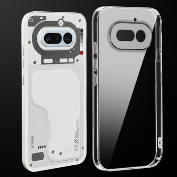 Transparent anti-yellow hard back case fitted on Nothing Phone 4A 5G showing full back coverage and camera protection
