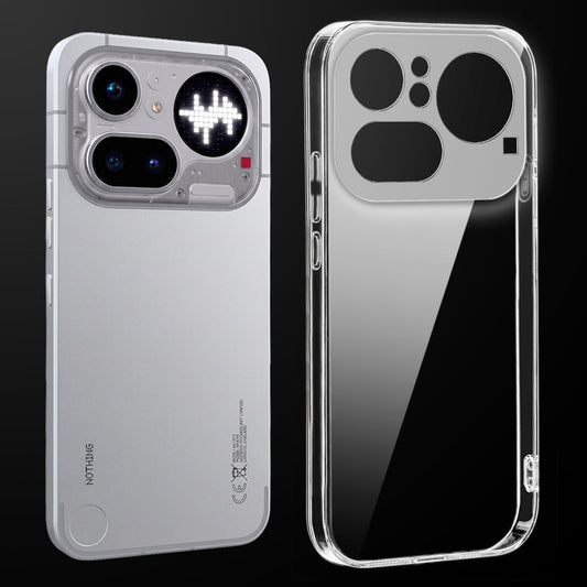 Transparent anti-yellow hard back case fitted on Nothing Phone 4A Pro 5G showing full back coverage and camera protection