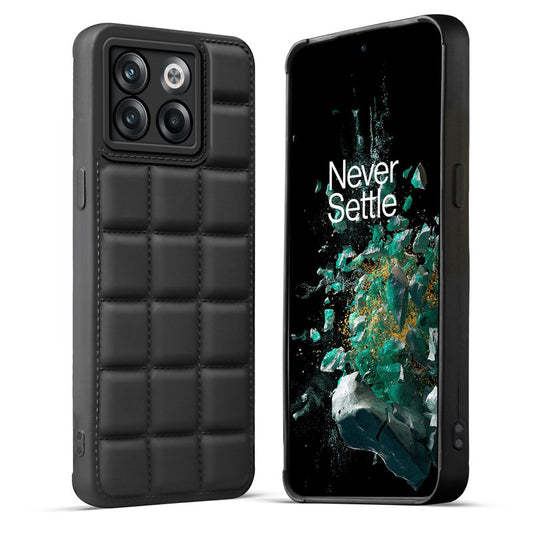3D Puffer Pattern Silicone Back Cover for OnePlus 10T 5G, Shockproof Protective Case