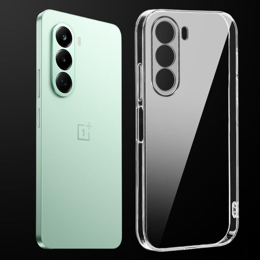 Transparent anti-yellow hard back case fitted on OnePlus Nord CE 6 Lite 5G showing full back coverage and camera protection