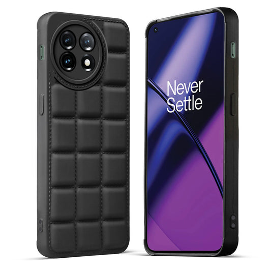3D Puffer Pattern Silicone Back Cover for OnePlus 11 5G, Shockproof Protective Case