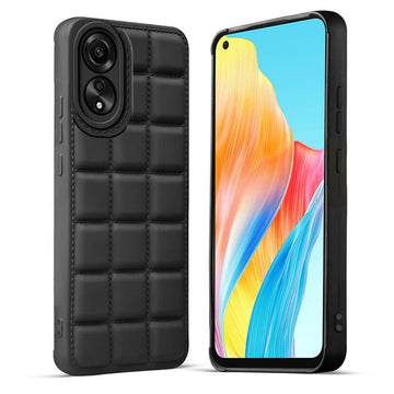 3D Puffer Pattern Silicone Back Cover for Oppo A78 4G, Shockproof Protective Case