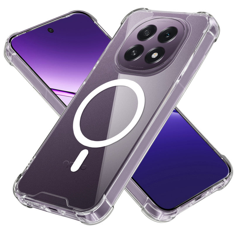 Shockproof Hybrid Magnetic Case for Oppo F29 5G with Hard Back & Soft Bumper