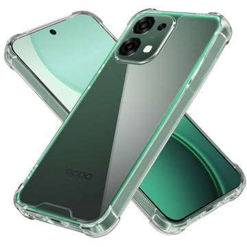 Shockproof Hybrid Transparent Phone Case For Oppo F33 5G with Hard Back and Soft Bumper for Maximum Protection