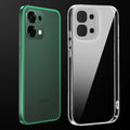 Transparent anti-yellow hard back case fitted on Oppo F33 5G showing full back coverage and camera protection
