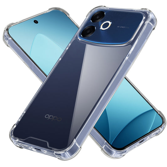 Shockproof Hybrid Transparent Phone Case For Oppo F33 Pro 5G with Hard Back and Soft Bumper for Maximum Protection