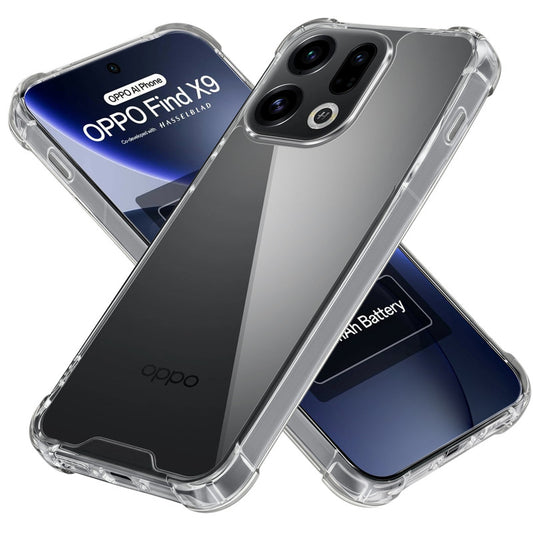 Shockproof Hybrid Transparent Phone Case For Oppo Find X9 5G with Hard Back and Soft Bumper for Maximum Protection