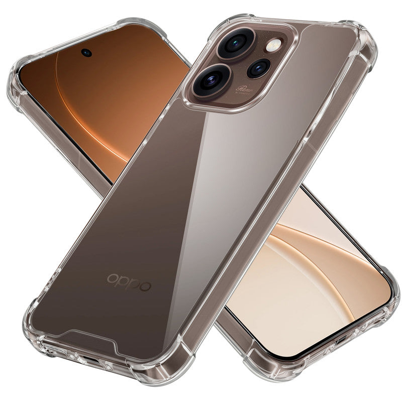 Shockproof Hybrid Transparent Phone Case For Oppo Reno 15 Pro 5G with Hard Back and Soft Bumper for Maximum Protection