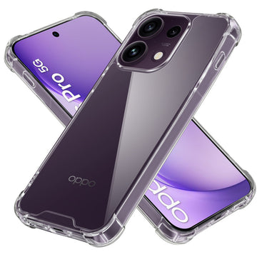 Shockproof Hybrid Transparent Phone Case For Oppo Reno 16 Pro 5G with Hard Back and Soft Bumper for Maximum Protection