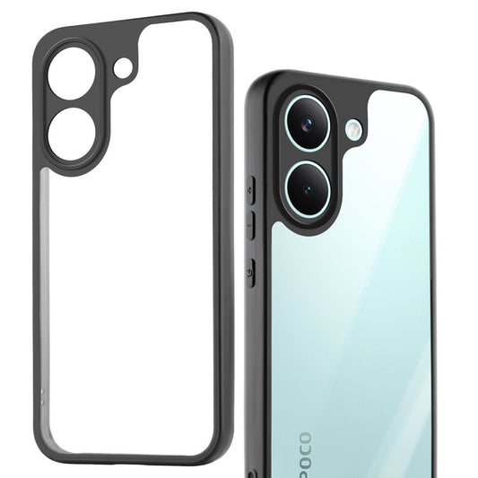 Clear Protective Back Cover with Flexible Sides and Hard Back for Poco X8 Pro 5G