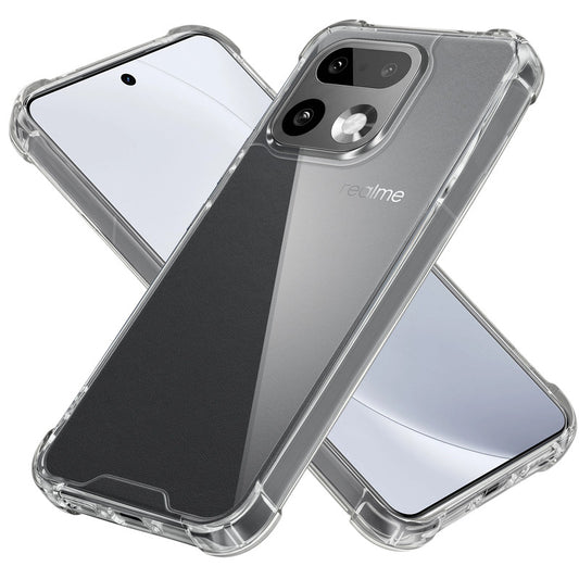 Shockproof Hybrid Transparent Phone Case For Realme 16 Pro Plus 5G with Hard Back and Soft Bumper for Maximum Protection