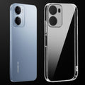Transparent anti-yellow hard back case fitted on Redmi 15A 5G 5G showing full back coverage and camera protection