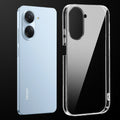 Transparent anti-yellow hard back case fitted on Redmi A7 4G showing full back coverage and camera protection